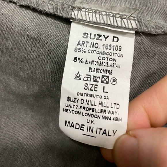 SUZY D LONDON WOMANS SIZE LARGE OPEN FRONT DISTRESSED MILITARY STYLE JACKET - Picture 9 of 9